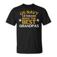 Us Navy Veterans Make The Best Grandpas Faded Grunge T-Shirt
