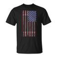 Usa Flag Barbell T-Shirt