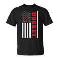 Usa Flag Patriotic American Pride Hockey Player Hockey T-Shirt