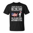 With The Usa So Divide I'm Just Glad To Be On The Side -Back T-Shirt