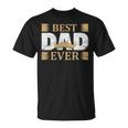 Vatertagaterintage Mustache Best Dad Ever Papa T-Shirt