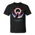 View Totality April 8 2024 Astronomy Dog Howls Solar Eclipse T-Shirt
