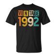 Vintage 1992 Retro Cassette Birthday Party Anniversary T-Shirt