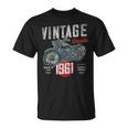 Vintage Born 1961 60Th Birthday Classic Retro Motorcycle T-Shirt
