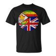 Vintage British & Zimbo Flags Uk And Zimbabwe T-Shirt