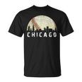 Vintage Chicago Skyline City Baseball Met At Gameday T-Shirt