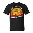 Vintage Don't Talk To Me I'm Eating Cheese Retro Cheese Love T-Shirt