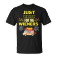 Vintage Hot Dog 4Th Of July I'm Just Here For The Wieners T-Shirt