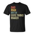 Vintage Papa Der Mann Mythos Zwilling Maker Lustigatertag T-Shirt