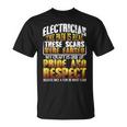 Vintage Pride Appreciation Electrician The Pain Is Real T-Shirt