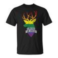 Vintage Rainbow Oh Deer I'm Queer Pride Lesbian Gay Lgbtq T-Shirt