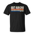 Vintage Retro 70S 80S Style Hometown Of East Aurora Ny T-Shirt