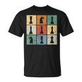 Vintage Retro Del Club De Ajedrez Para Los Amantes Camiseta unisex