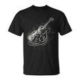 Vintage Rock Music Lover Distressed Guitar Rocker Spirit T-Shirt