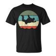 Vintage Skydiving Sonnenuntergang Silhouette T-Shirt, Fallschirmspringen Tee