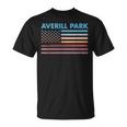 Vintage Sunset American Flag Averill Park New York T-Shirt