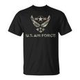 Vintage Us Air Force Veteran Camo Proud Usaf Veteran T-Shirt