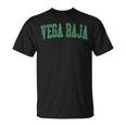 Vintage Vega Baja Pr Distressed Green Varsity Style T-Shirt