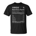 Virgo Nutrition Facts Zodiac Sign Birthday T-Shirt