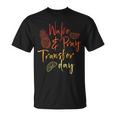 Wake & Pray Transfer Day Embryo Transfer Ivf Pregnancy T-Shirt