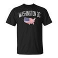 Washington Dc City Pride Usa Flag Distressed T-Shirt