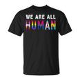 Wir Sind Alle Menschen Human Mit Lgbtq Flag T-Shirt