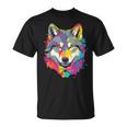 Wolf Gay Pride Lgbt Rainbow Flag On Wolf Lgbtq T-Shirt