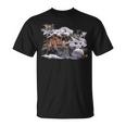 Wolf Sweat Wildlife Wolf Mountain Three Wolf T-Shirt