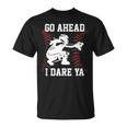 Women's Softball Catcher N Girls I Dare Ya T-Shirt