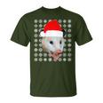 Animals In Santa Hats Road Kill Opossum Christmas T-Shirt