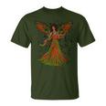 Black Christmas Angel Afro Pan Flag Holiday African Angels T-Shirt