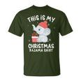 This Is My Christmas Pajama Baby Elephant Hat Xmas T-Shirt