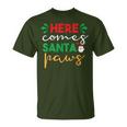 Here Comes Santa Paws Christmas Pajama X-Mas Dog Lover Puppy T-Shirt