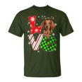 Dachshund Christmas Tree Lights Santa Dog Xmas T-Shirt