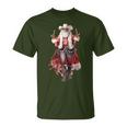 Christmas Western Cowboy Santa Claus And Candy Cane T-Shirt