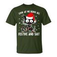 Look At Me Being All Festive And Shits Cat Christmas T-Shirt