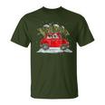 German Shorthaired Riding Red Car Christmas Dog Lover T-Shirt