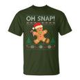Gingerbread Man Cookie Ugly Sweater Oh Snap Christmas T-Shirt