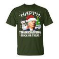 Happy Thanksgiving Trick Or Treat Joe Biden Santa Christmas T-Shirt