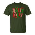 Have A Holly-Jolly Colorful Christmas Mistletoe Xmas Holiday T-Shirt