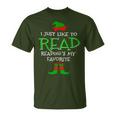 I Just Like To Read Reading's My Favorite Merry Christmas T-Shirt