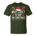 Most Likely To Take A Nap On Christmas Matching T-Shirt