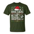 Most Likely To Be The Official Christmas Dj Family Christmas T-Shirt