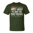 Most Likely To Take Too Many Pictures Family Christmas T-Shirt