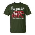 Matching Christmas Pajama Red Plaid Papaw Bear T-Shirt