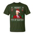 Merry 4Th Of Easter Joe Biden Christmas Ugly Sweater T-Shirt
