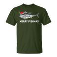 Merry Fishmas Christmas Fisherman Fisher Couples Xmas T-Shirt