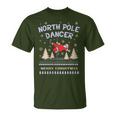 Pole Dance Fun Graphic Santa Claus North Pole Dancer T-Shirt