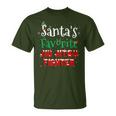 Santa's Favorite Jiu Jitsu Fighter Christmas Costumes Elf T-Shirt