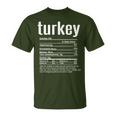 Thanksgiving Christmas Turkey Nutritional Facts T-Shirt